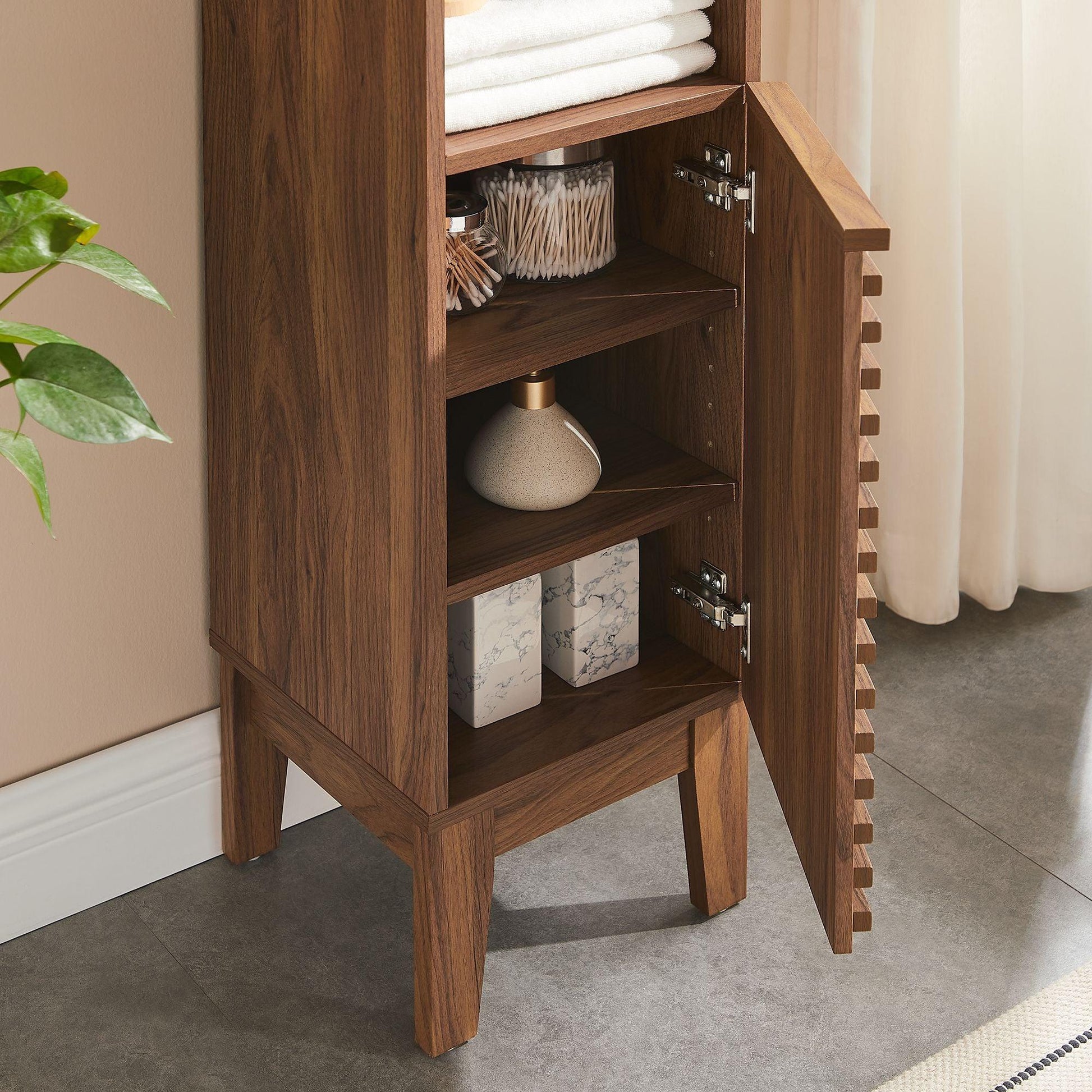 Render Tall Narrow Bathroom Storage Cabinet by Modway FredCo