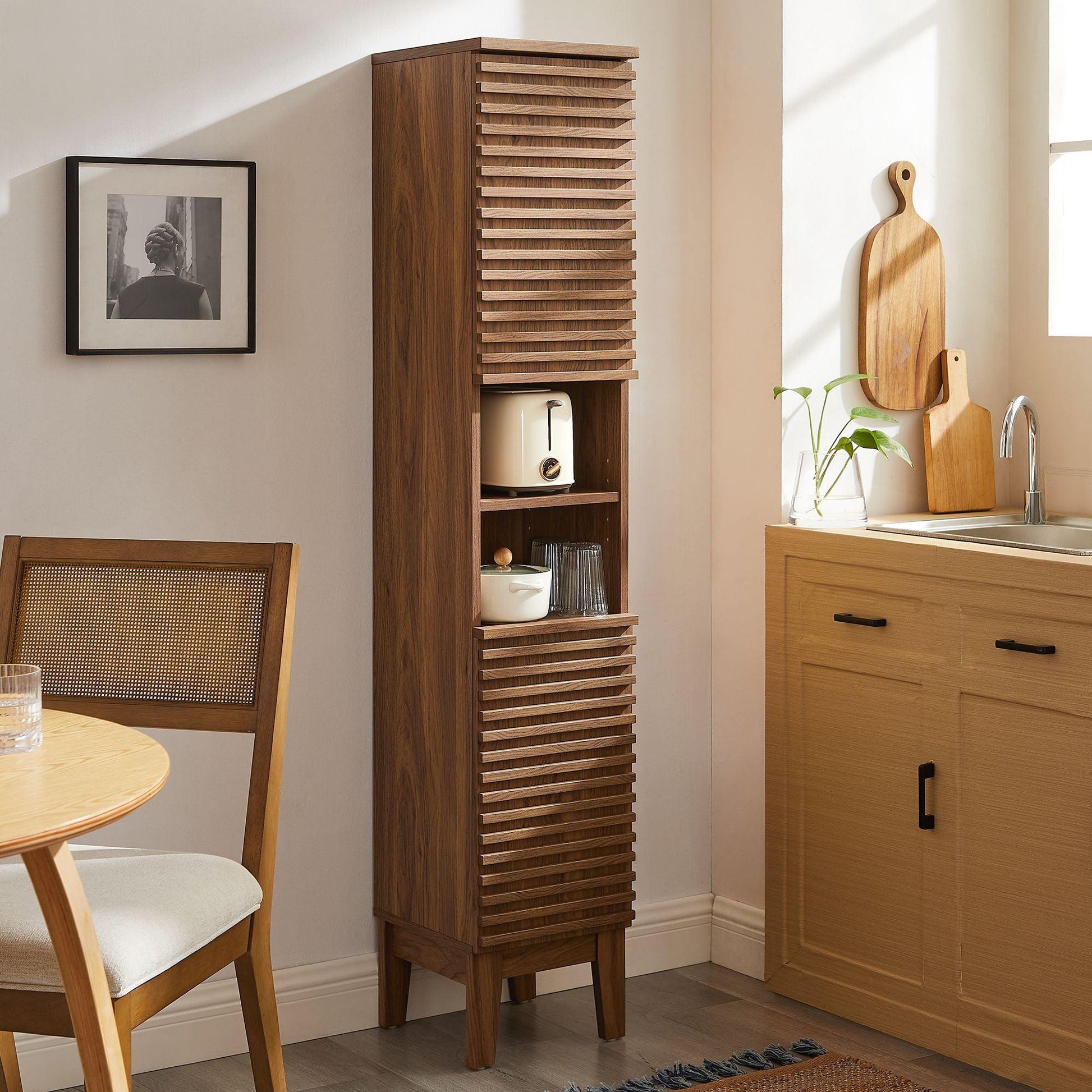 Render Tall Narrow Bathroom Storage Cabinet by Modway FredCo