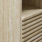 Render Tall Narrow Faux Travertine Linen Storage Cabinet by Modway FredCo