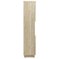 Render Tall Narrow Faux Travertine Linen Storage Cabinet by Modway FredCo