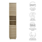 Render Tall Narrow Faux Travertine Linen Storage Cabinet by Modway FredCo
