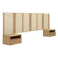 Render Wall Mount King Headboard and Modern Nightstands, MOD-7117 FredCo