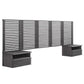 Render Wall Mount Queen Headboard and Modern Nightstands, MOD-7116 FredCo