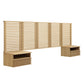 Render Wall Mount Queen Headboard and Modern Nightstands, MOD-7116 FredCo