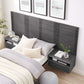 Render Wall Mount Twin Headboard and Modern Nightstands, MOD-7115 FredCo