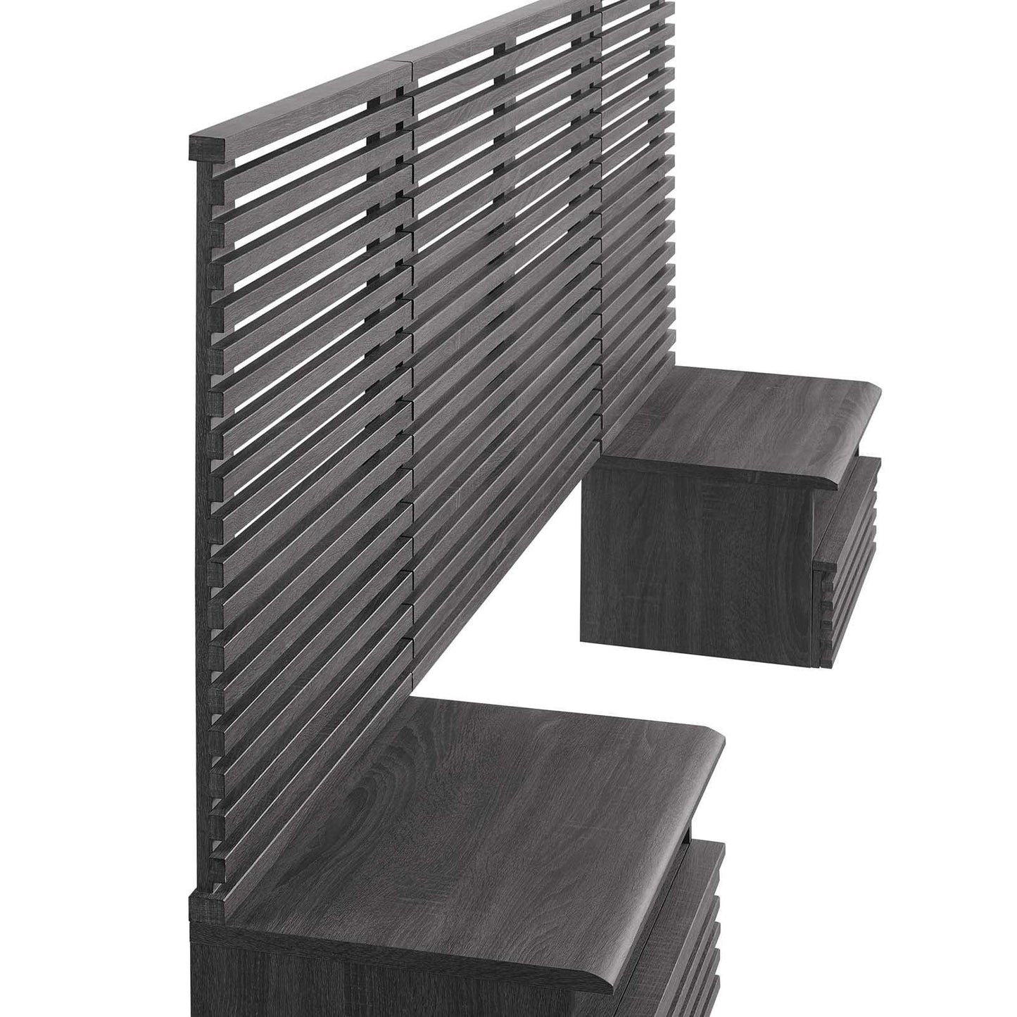 Render Wall Mount Twin Headboard and Modern Nightstands, MOD-7115 FredCo