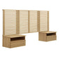 Render Wall Mount Twin Headboard and Modern Nightstands, MOD-7115 FredCo