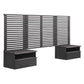 Render Wall Mount Twin Headboard and Modern Nightstands, MOD-7115 FredCo