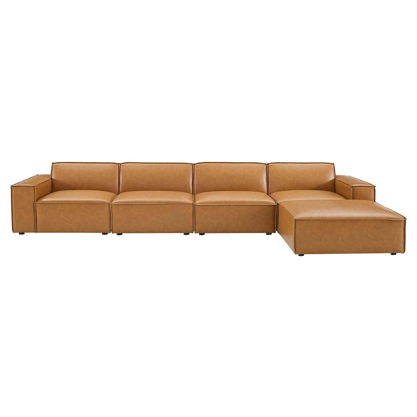 Restore 5-Piece Vegan Leather Sectional Sofa, EEI-4711 FredCo