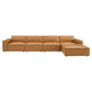 Restore 5-Piece Vegan Leather Sectional Sofa, EEI-4711 FredCo