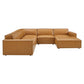 Restore 6-Piece Vegan Leather Sectional Sofa, EEI-4714 FredCo