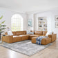 Restore 6-Piece Vegan Leather Sectional Sofa, EEI-4714 FredCo