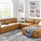 Restore 6-Piece Vegan Leather Sectional Sofa, EEI-4714 FredCo