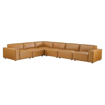 Restore 6-Piece Vegan Leather Sectional Sofa, EEI-4715 FredCo