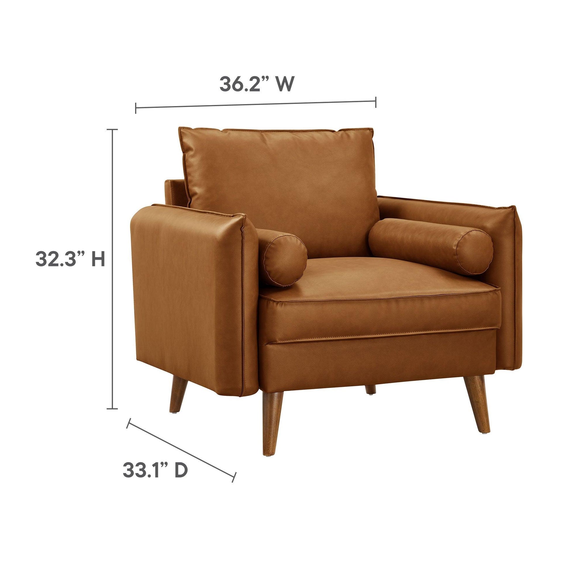 Revive Upholstered Vegan Leather Accent Armchair by Modway FredCo
