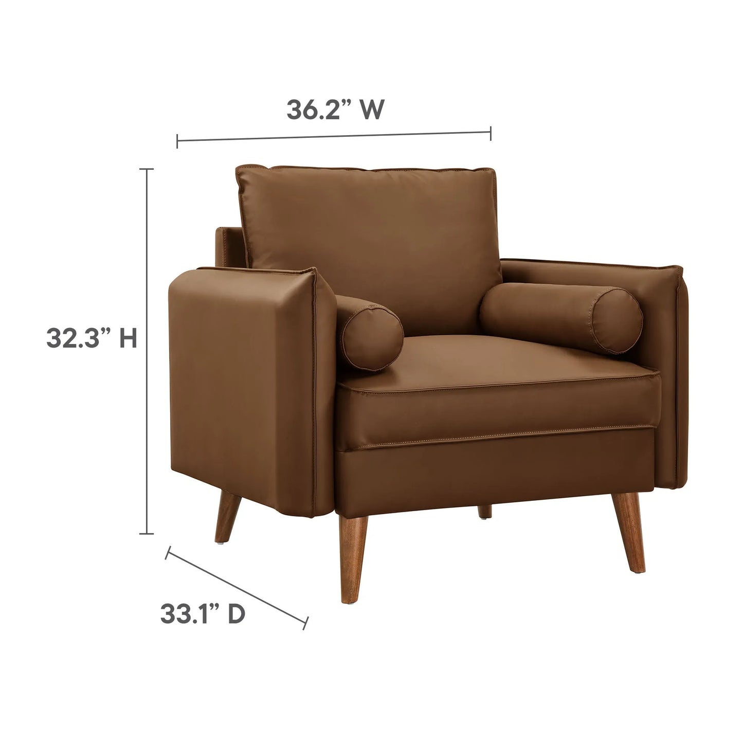 Revive Upholstered Vegan Leather Accent Armchair by Modway EEI-6973 FredCo