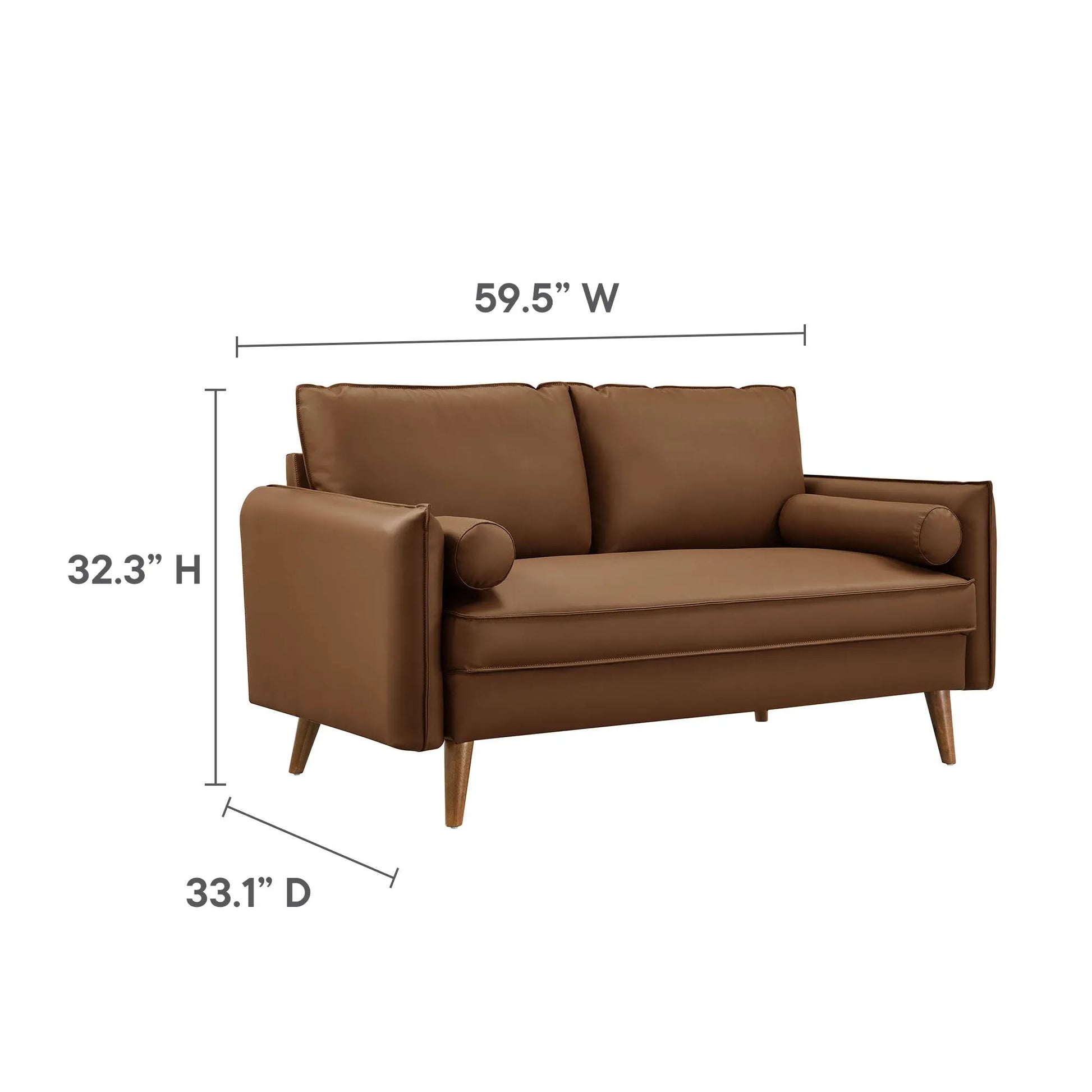 Revive Upholstered Vegan Leather Loveseat by Modway EEI-6974 FredCo