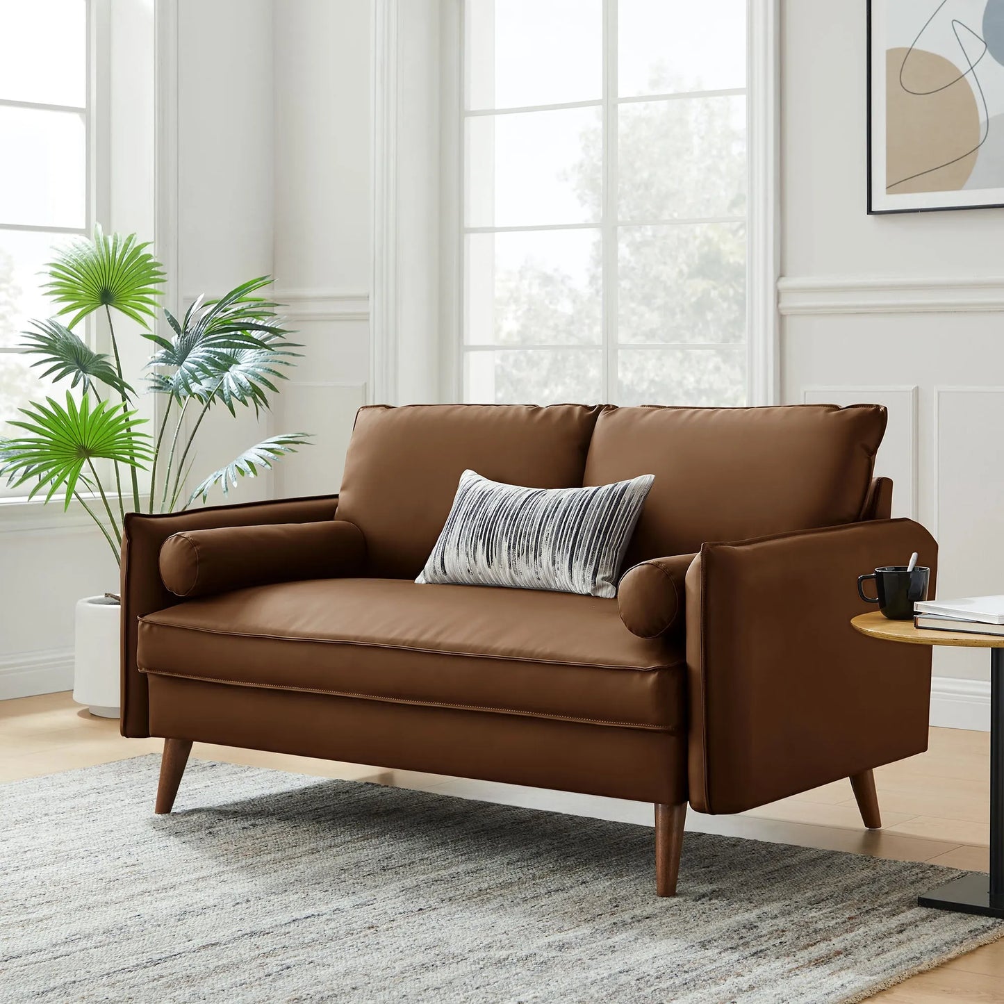 Revive Upholstered Vegan Leather Loveseat by Modway EEI-6974 FredCo