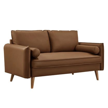 Revive Upholstered Vegan Leather Loveseat by Modway EEI-6974 FredCo