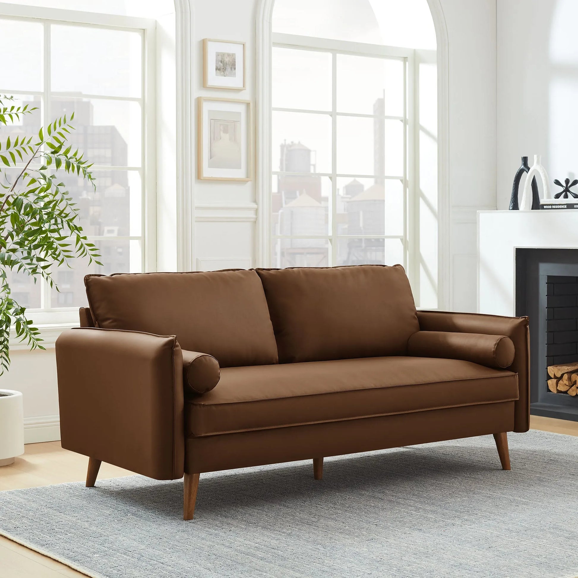 Revive Upholstered Vegan Leather Sofa by Modway EEI-6975 FredCo