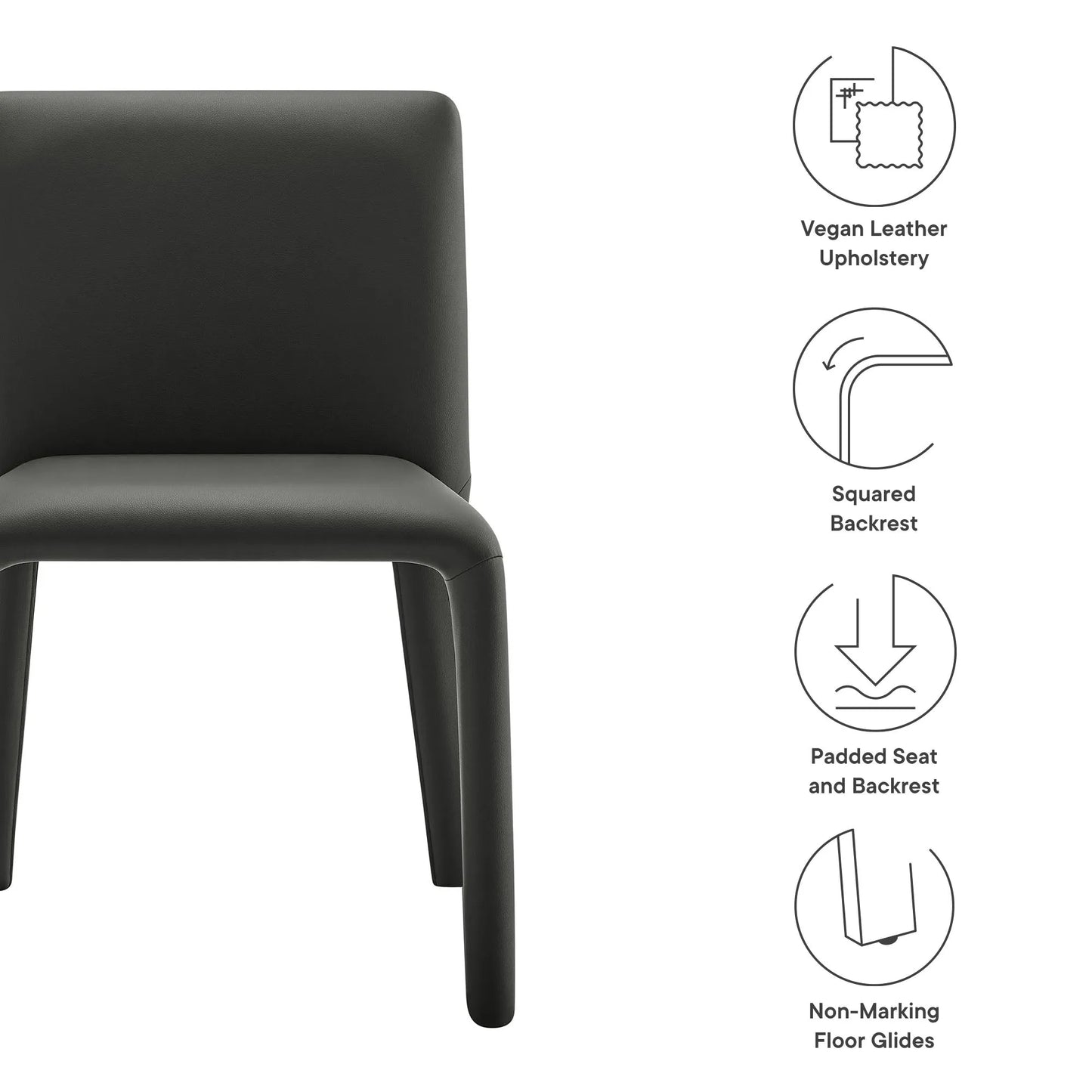 Rhodes Vegan Leather Upholstered Dining Chair by Modway EEI-7223 FredCo