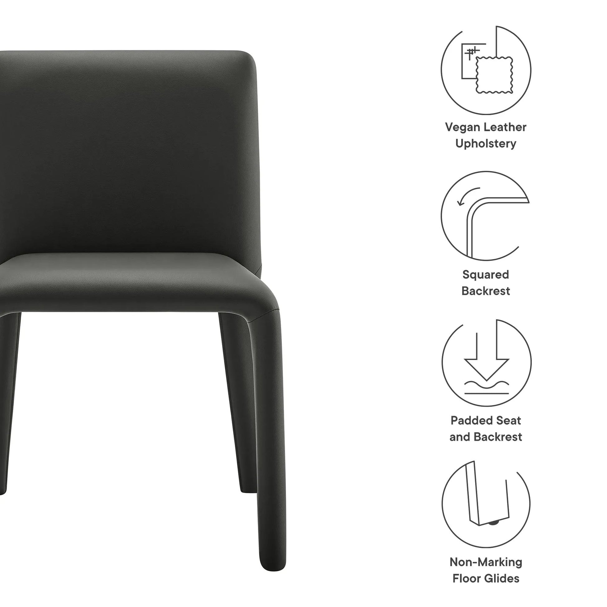 Rhodes Vegan Leather Upholstered Dining Chair by Modway EEI-7223 FredCo