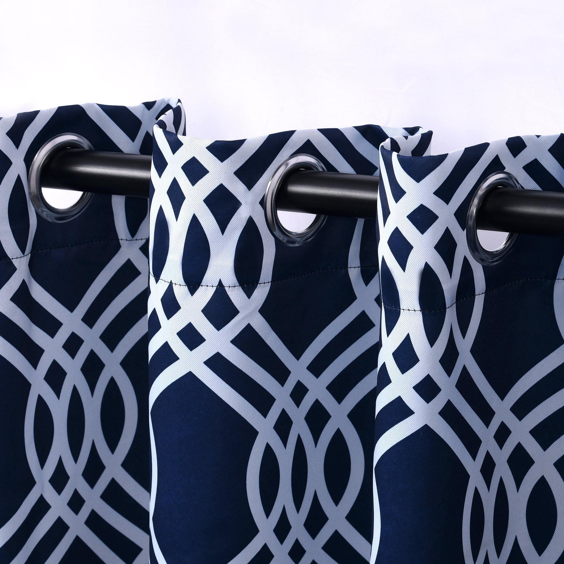 Ribbon Room Darkening Noise Reducing Thermal Blackout Curtain Set FredCo