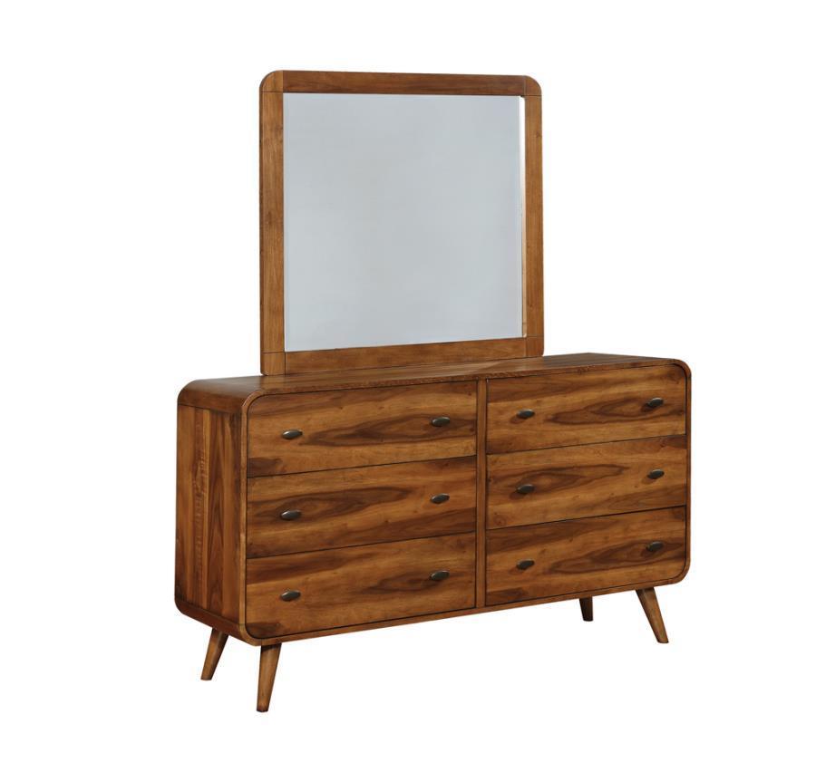 Robyn Bedroom Set with Upholstered Tufted Headboard Dark Walnut Coaster Queen, 5 Piece FredCo
