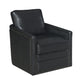 Rocha Black Leather Aire Swivel Chair W/Glider FredCo