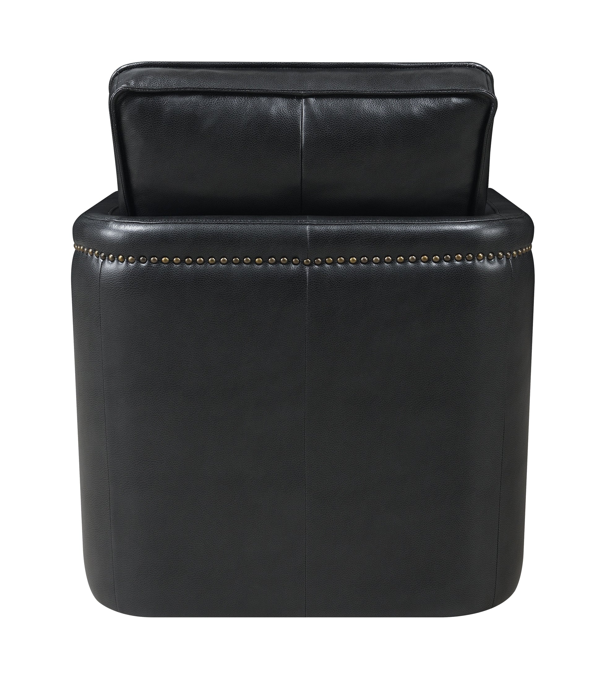 Rocha Black Leather Aire Swivel Chair W/Glider FredCo