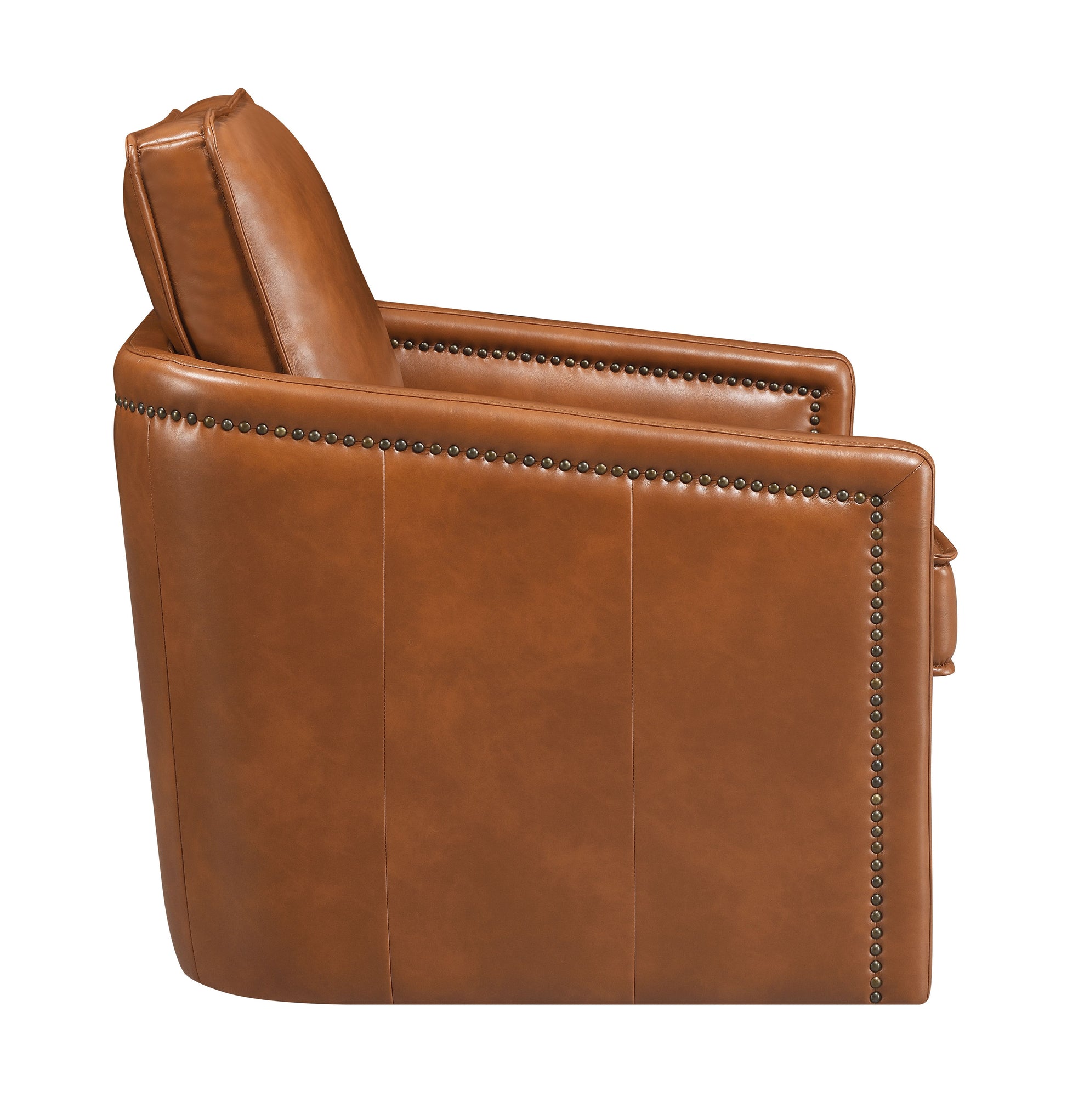 Rocha Brown Leather Aire Swivel Chair W/Glider FredCo