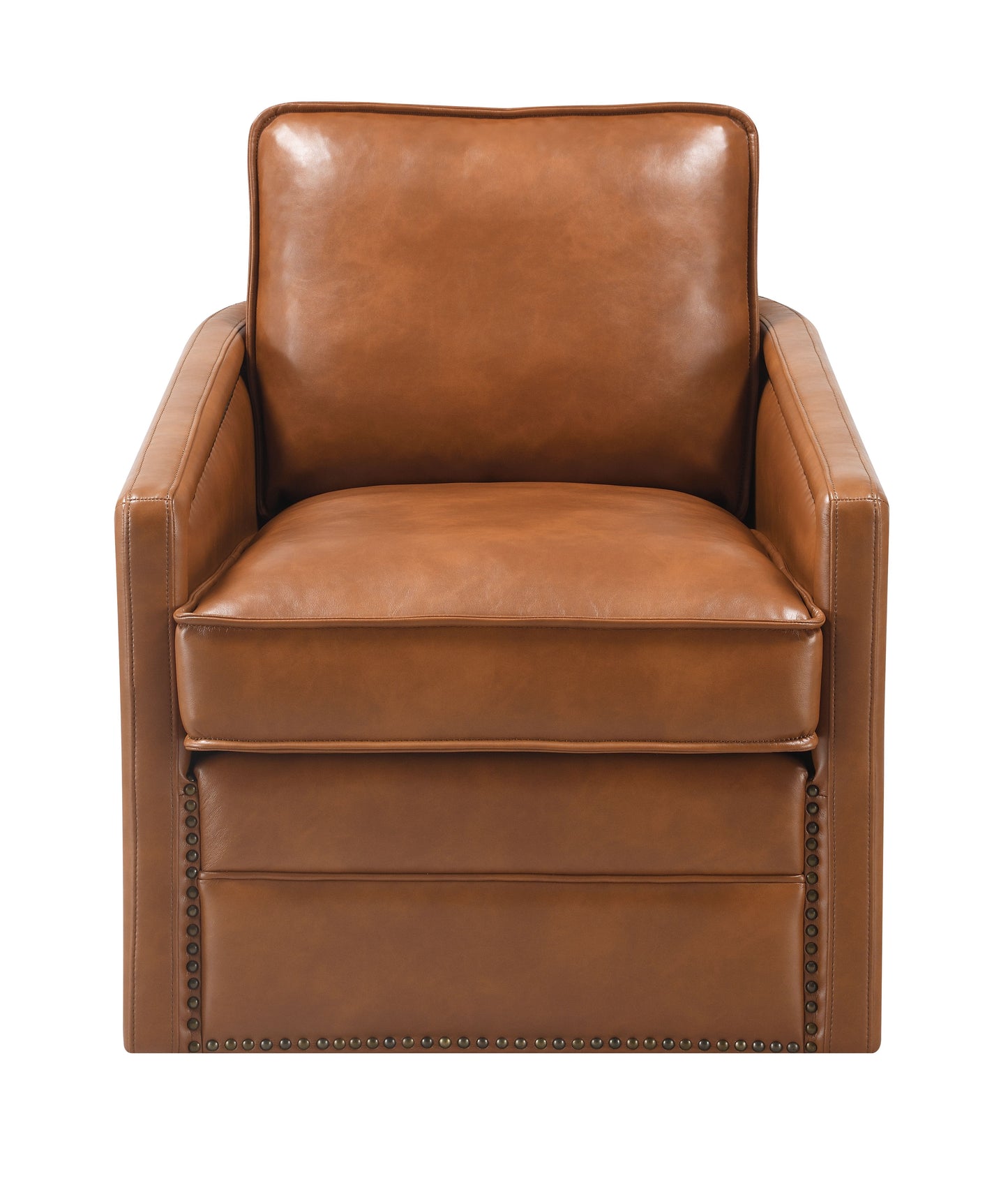 Rocha Brown Leather Aire Swivel Chair W/Glider FredCo