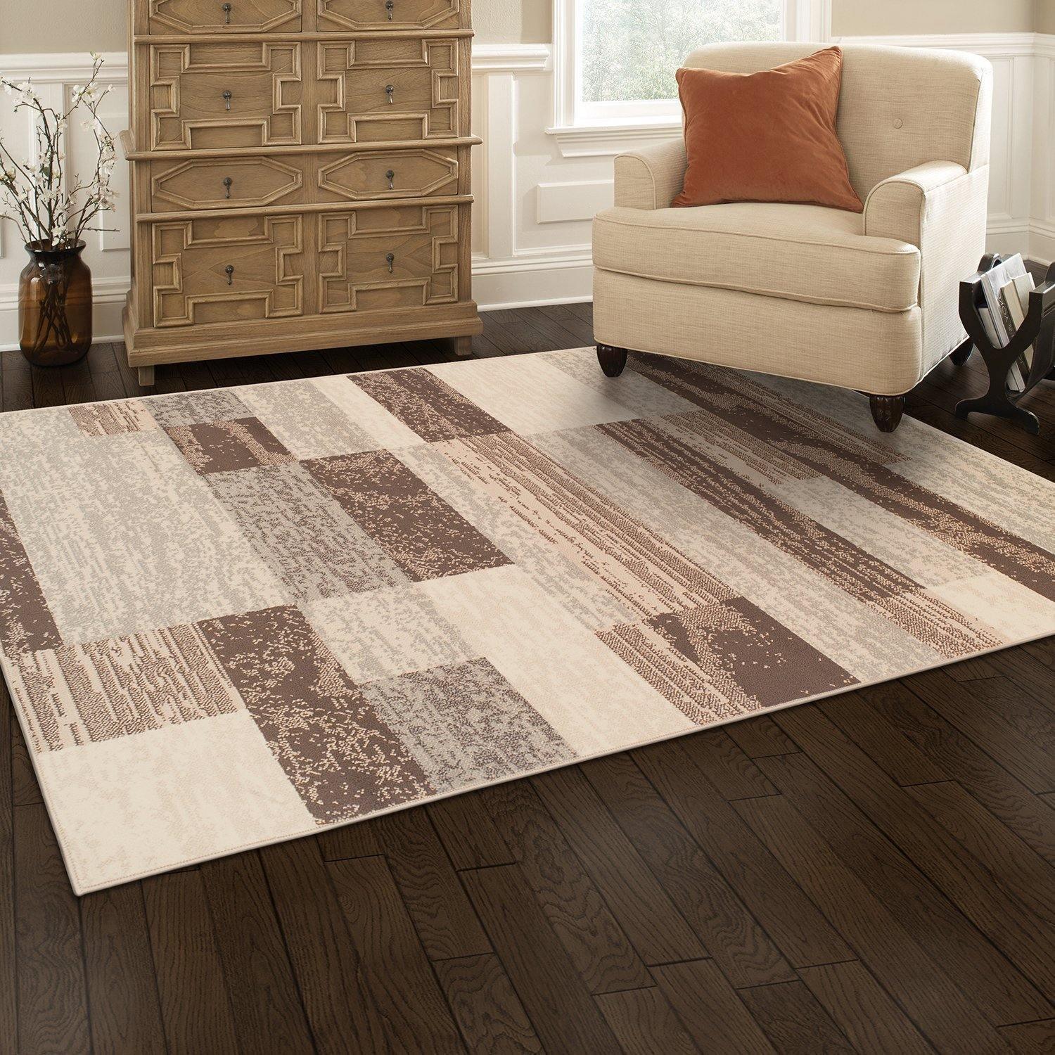 Rockwood Modern Geometric Brick Pattern Rug FredCo