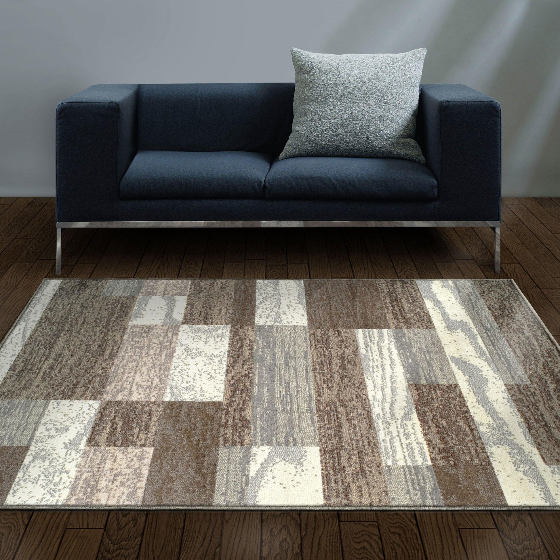 Rockwood Modern Geometric Brick Pattern Rug FredCo