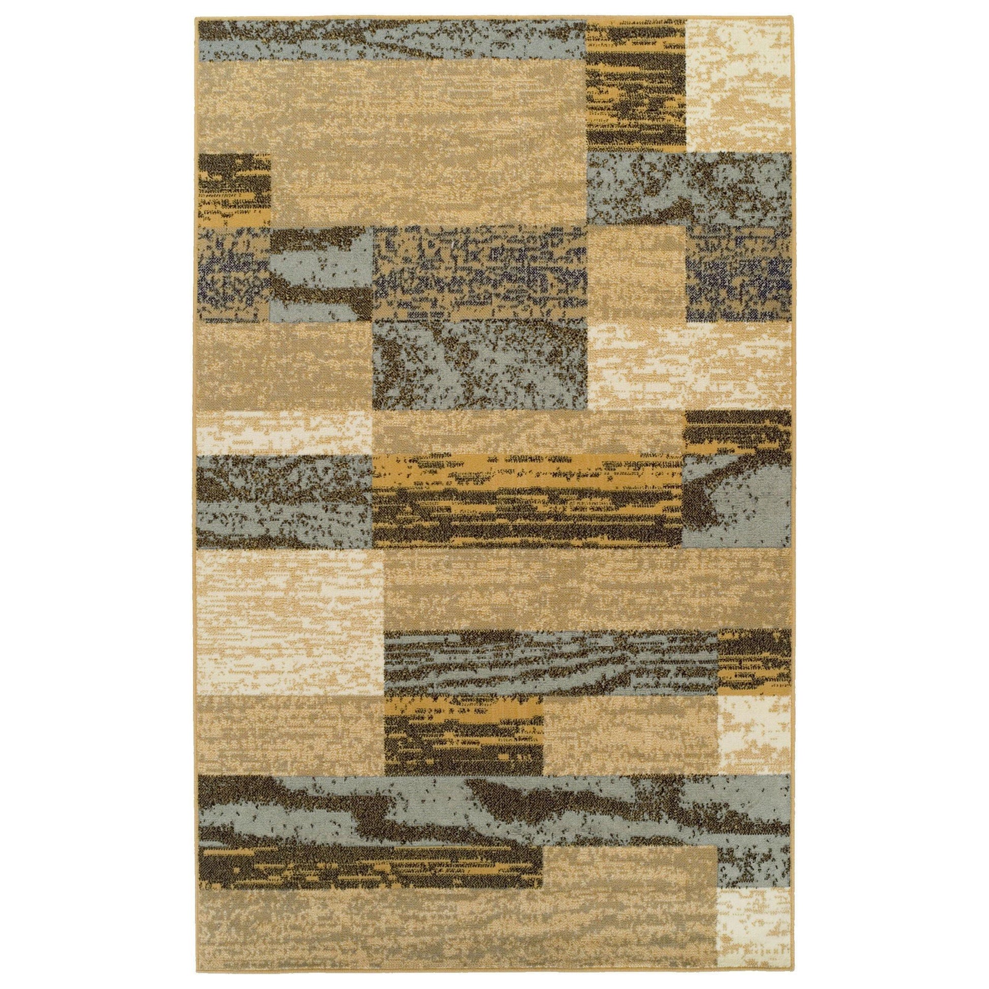 Rockwood Modern Geometric Brick Pattern Rug FredCo