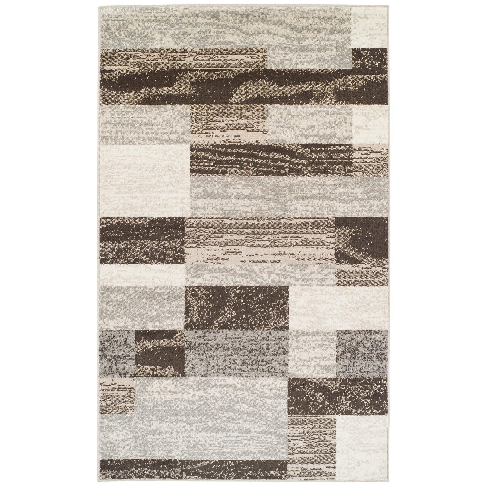 Rockwood Modern Geometric Brick Pattern Rug FredCo