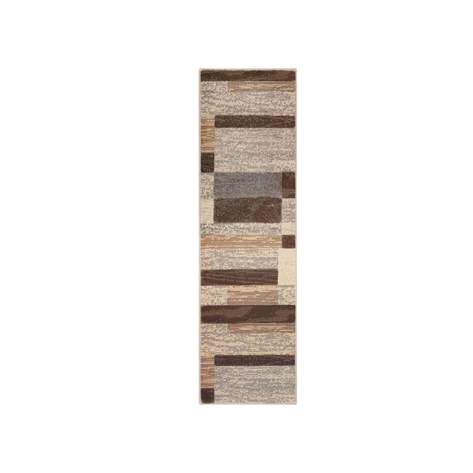 Rockwood Modern Geometric Brick Pattern Rug FredCo