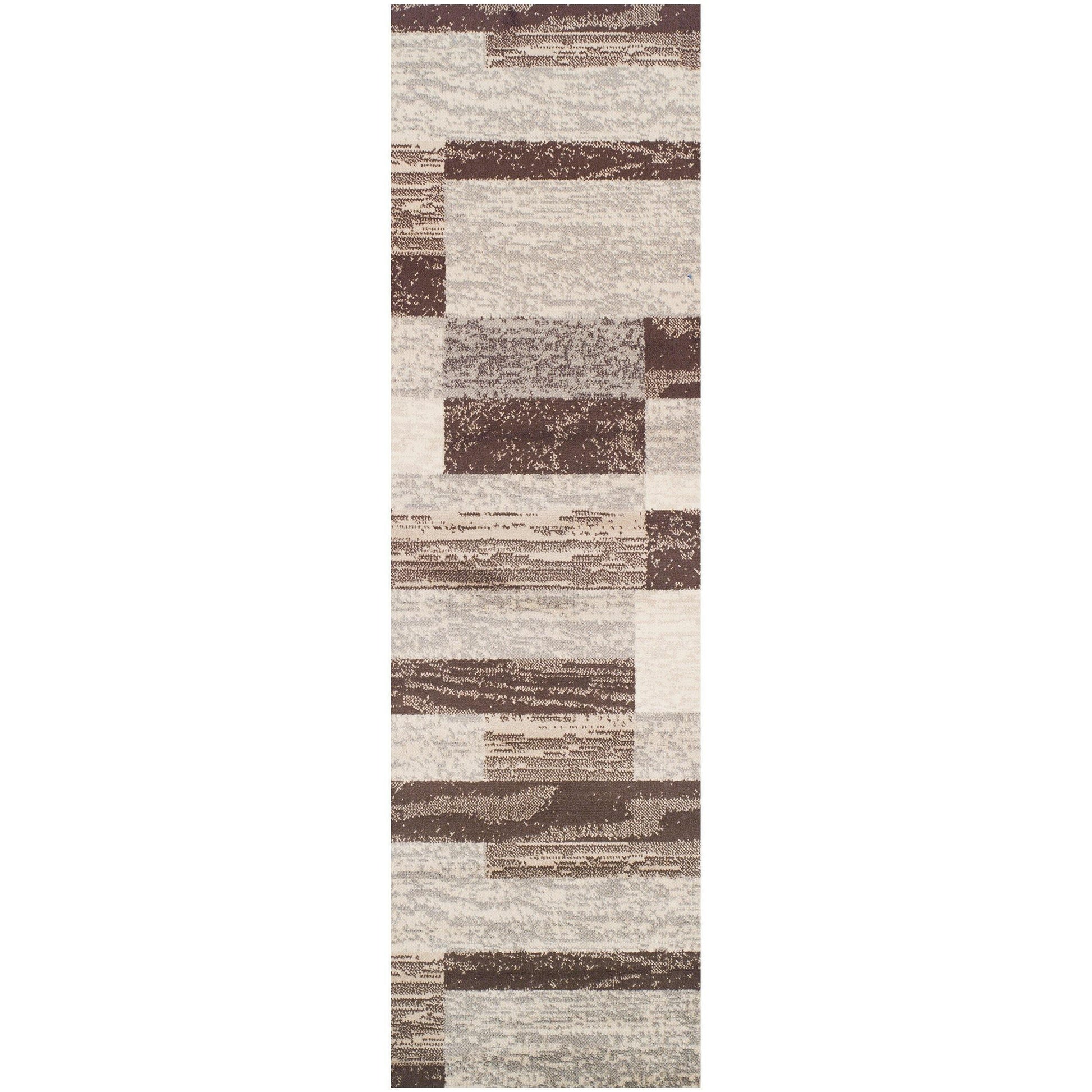 Rockwood Modern Geometric Brick Pattern Rug FredCo