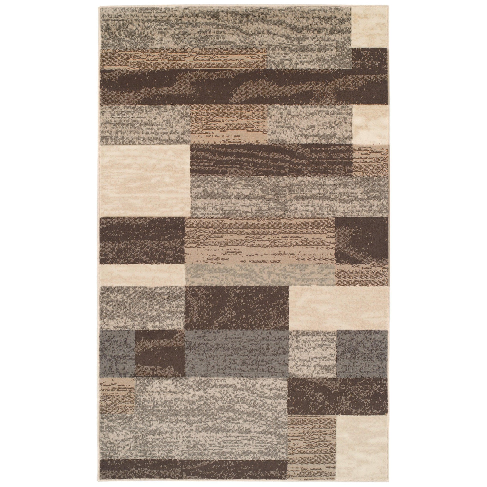 Rockwood Modern Geometric Brick Pattern Rug FredCo