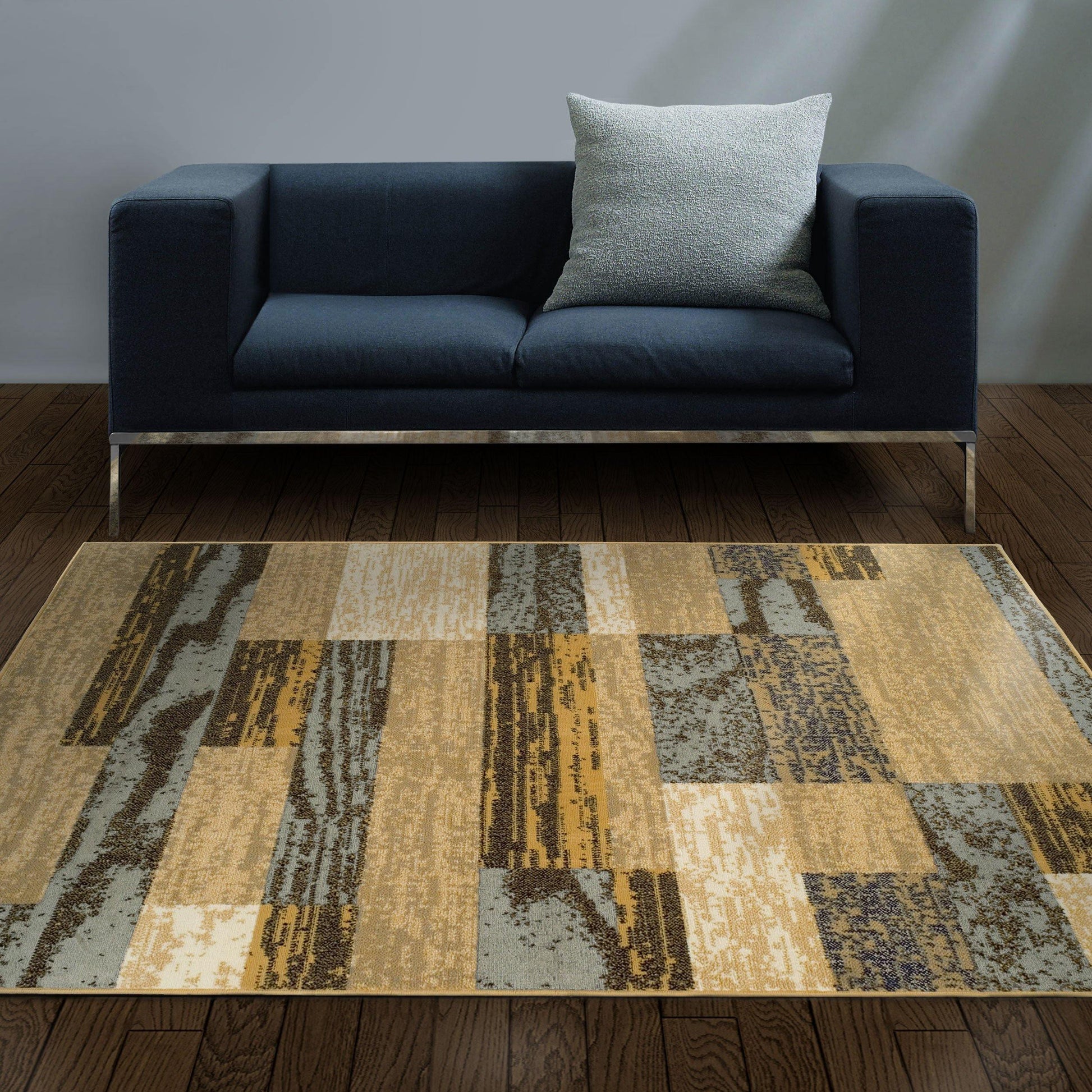 Rockwood Modern Geometric Brick Pattern Rug FredCo