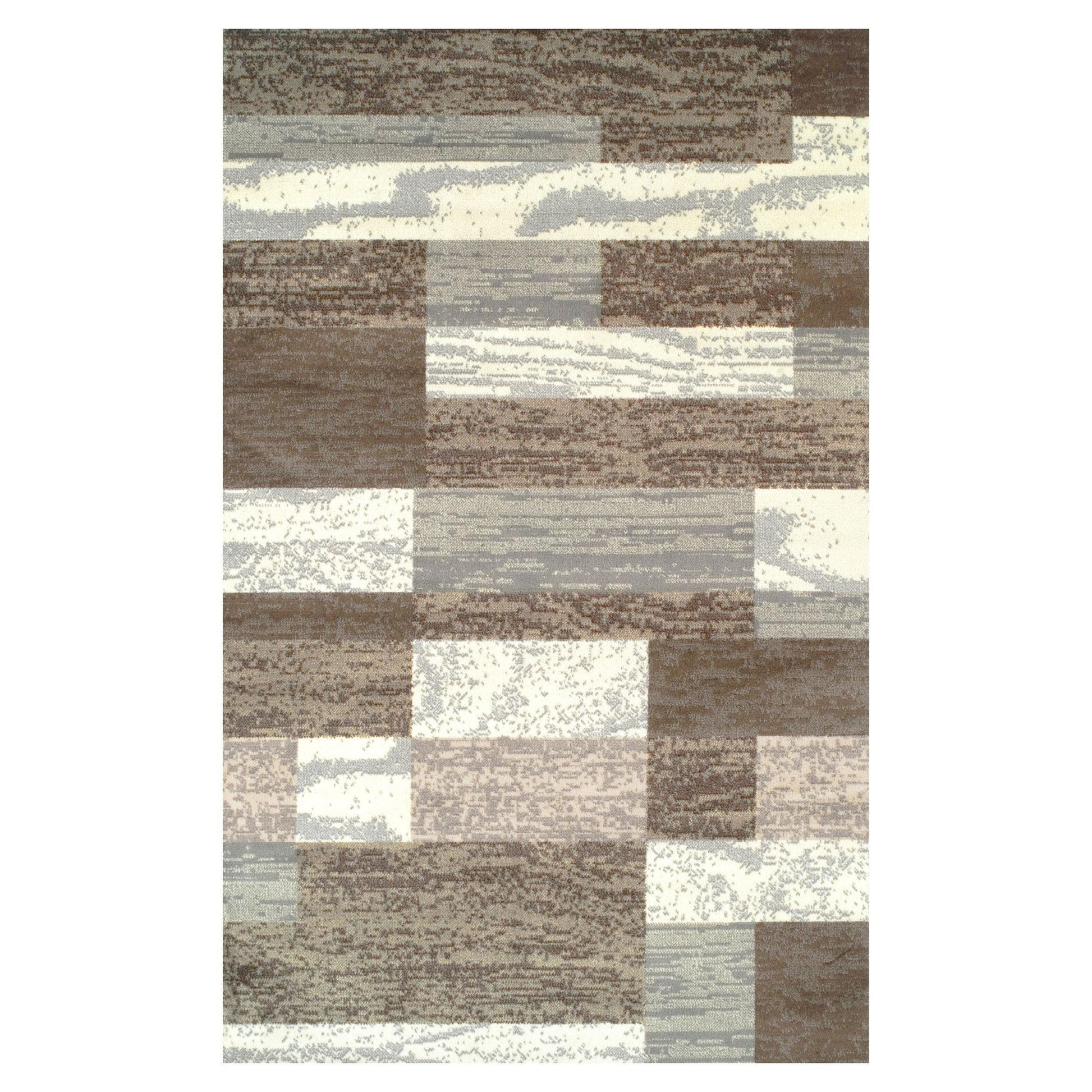 Rockwood Modern Geometric Brick Pattern Rug FredCo