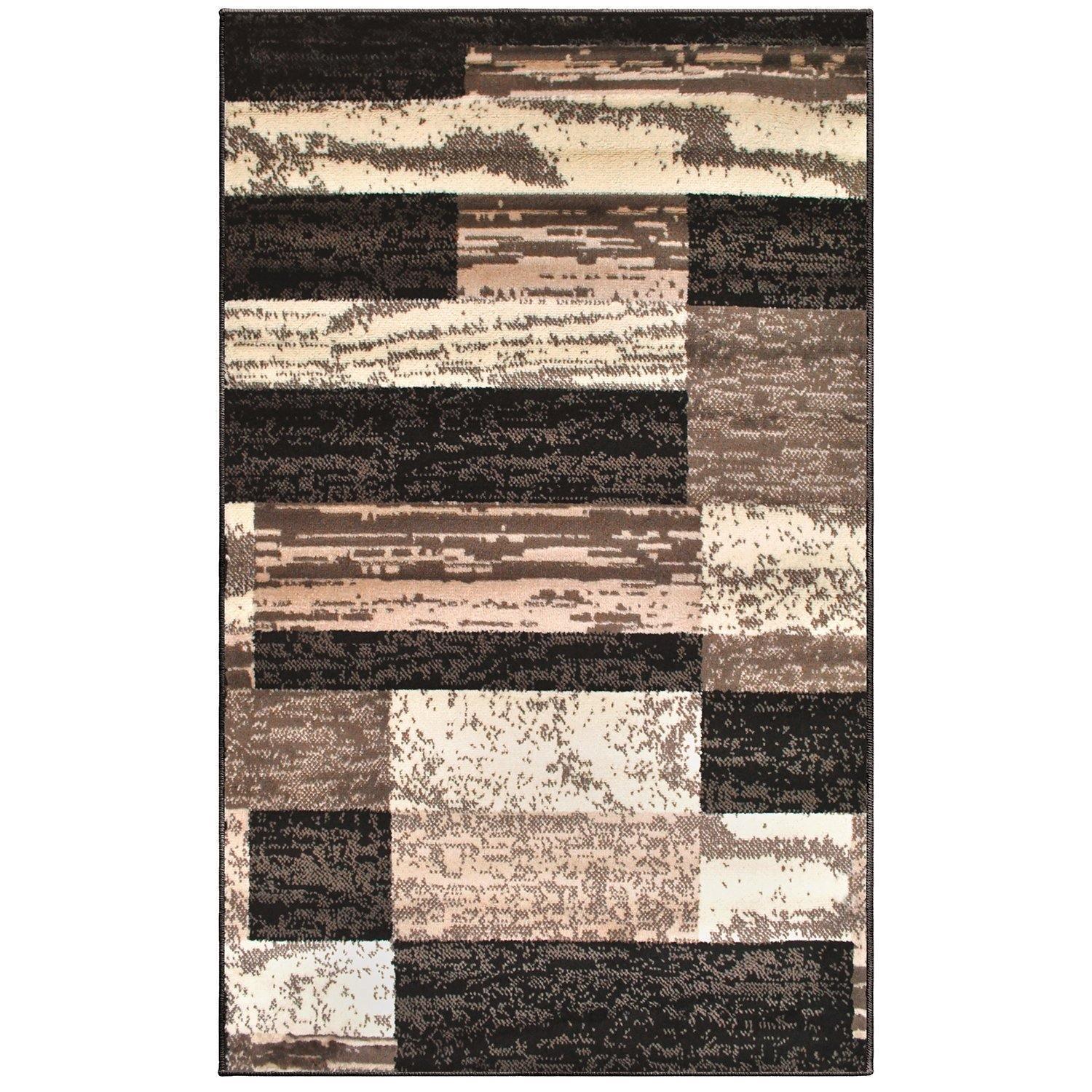Rockwood Modern Geometric Brick Pattern Rug FredCo