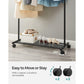 Rolling Clothes Rack with Storage Shelf FredCo