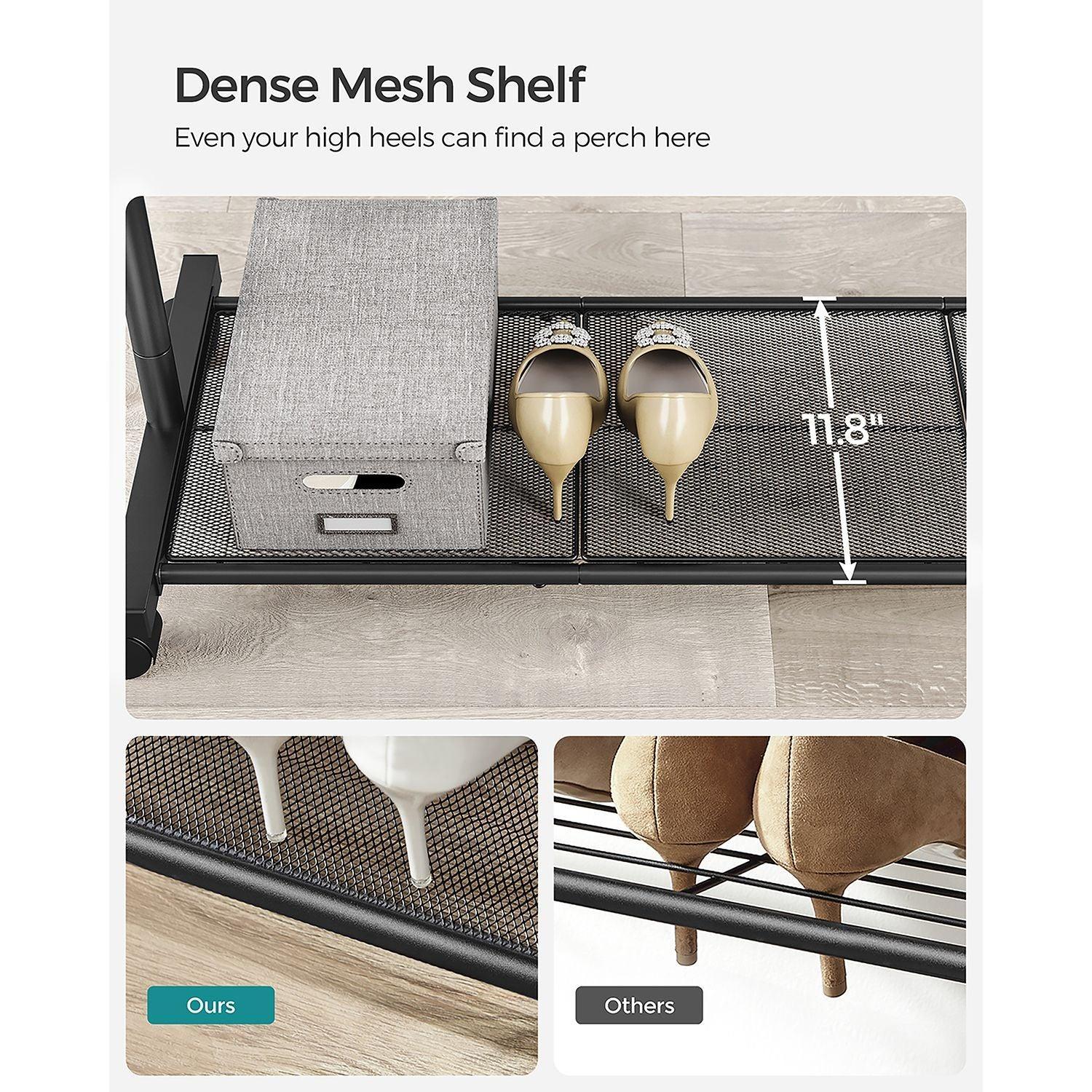 Rolling Clothes Rack with Storage Shelf FredCo