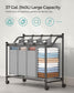 Rolling Laundry Basket with 4 Removable Bags Gray FredCo