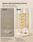Rotating Jewellery Stand with a Bottom Tray Champagne Gold FredCo