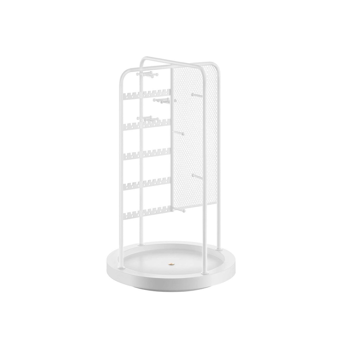 Rotating Jewellery Stand with a Bottom Tray Cloud White FredCo