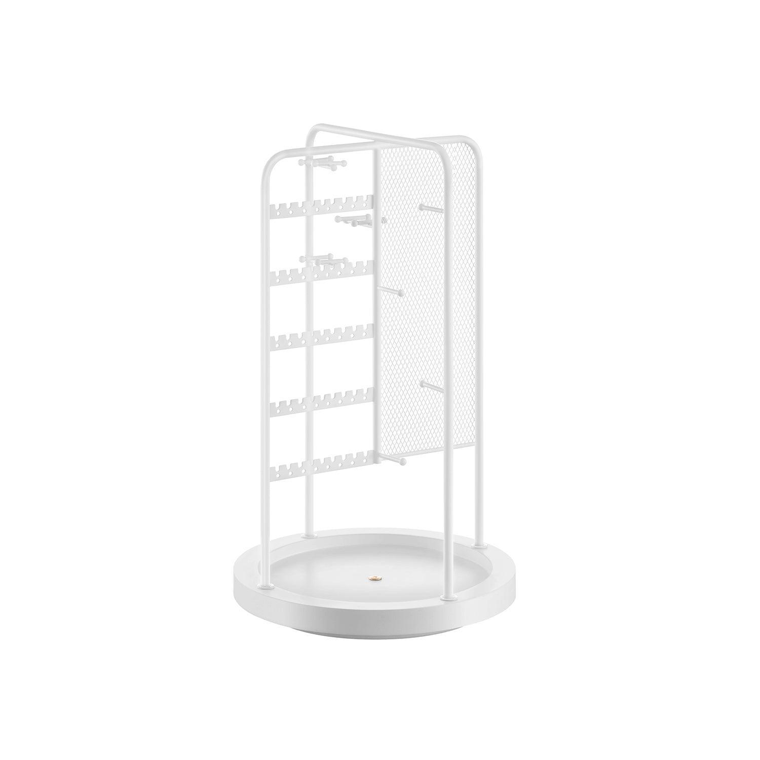 Rotating Jewellery Stand with a Bottom Tray Cloud White FredCo