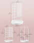Rotating Jewellery Stand with a Bottom Tray Cloud White FredCo