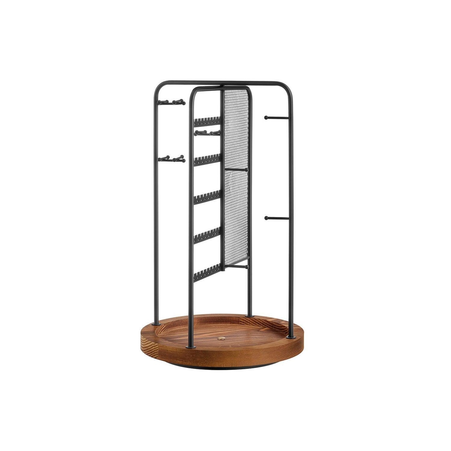 Rotating Jewellery Stand with a Bottom Tray Ink Black FredCo